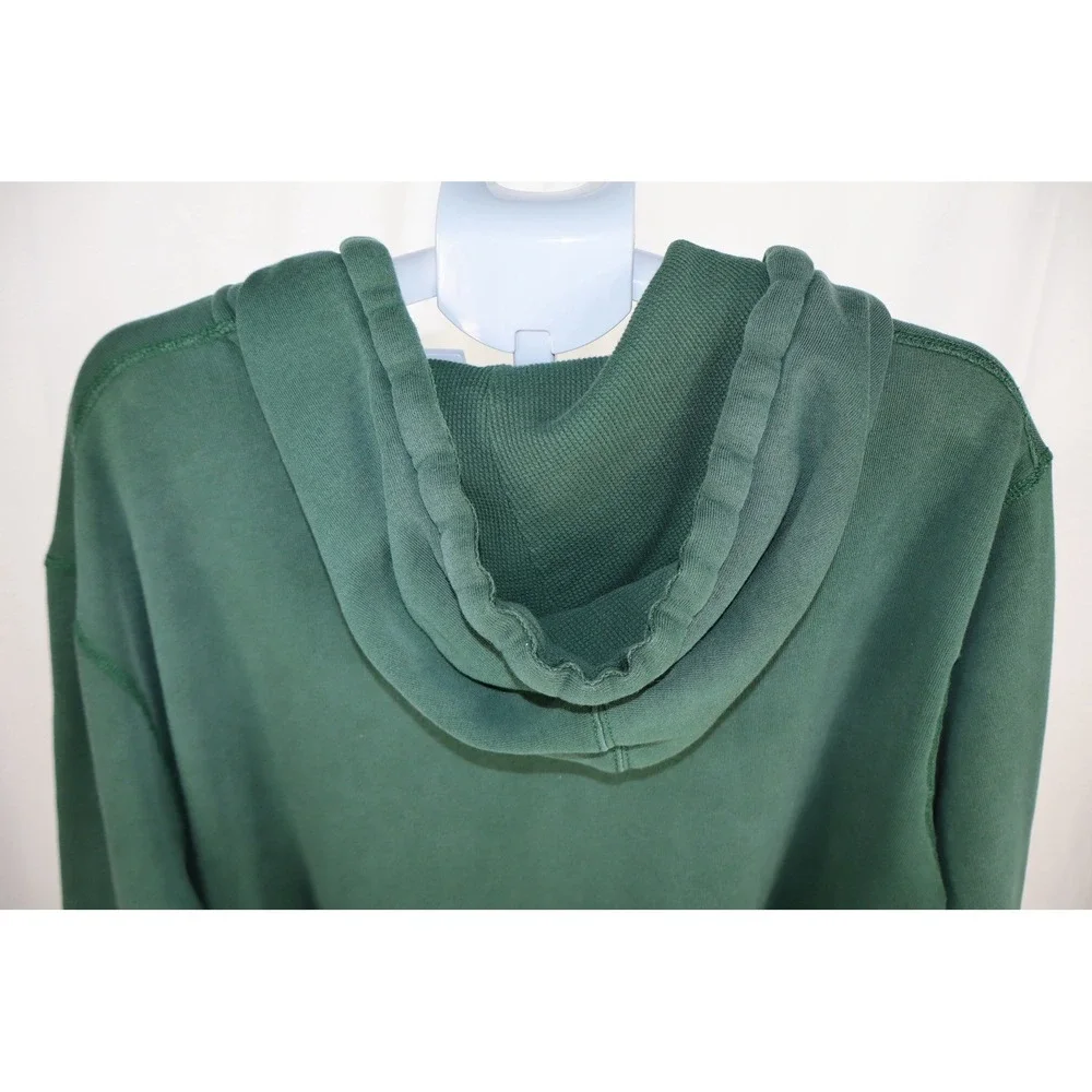 Vintage 90s Polo Ralph Lauren Hoodie Mens 2XL Green Henley Button Pullover